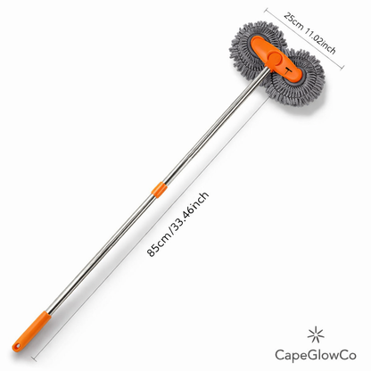 CapeGlowCo Extendable Dual-Head Chenille Car Cleaning Mop