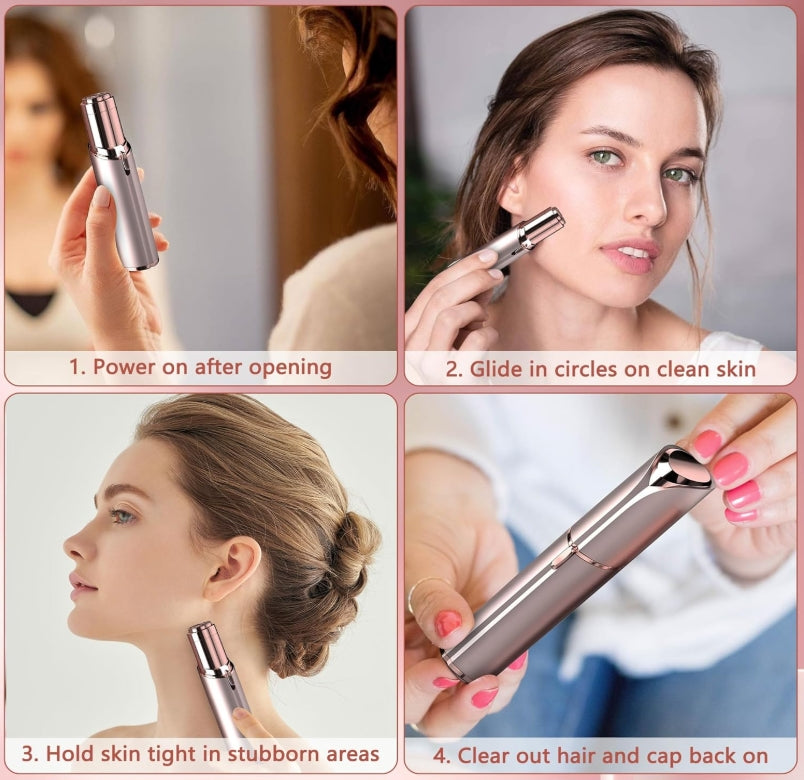 Facial Hair Remover for Women - as Seen on TV Painless Face Shaver -